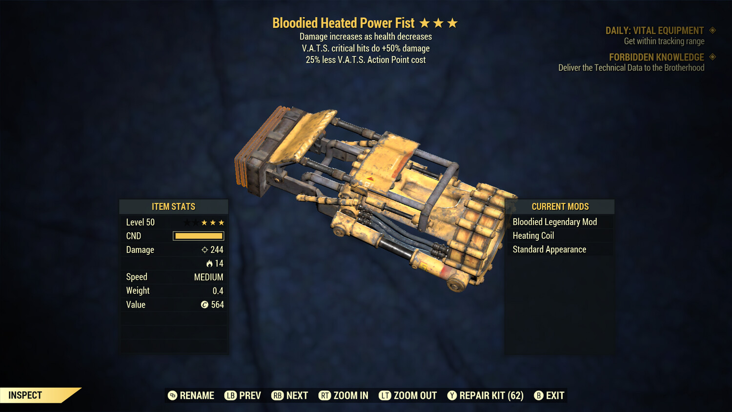 Bloodied 50/25 Power Fist