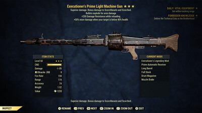 Executioners Explosive 250 Light Machine Gun