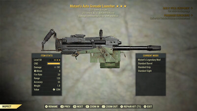 Mutants 25/25 Grenade Launcher