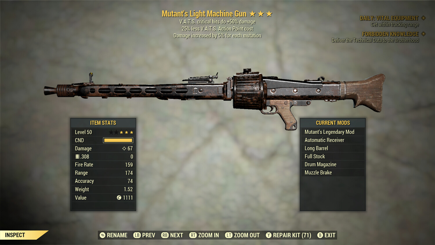 Mutant 50/25 Light Machine Gun