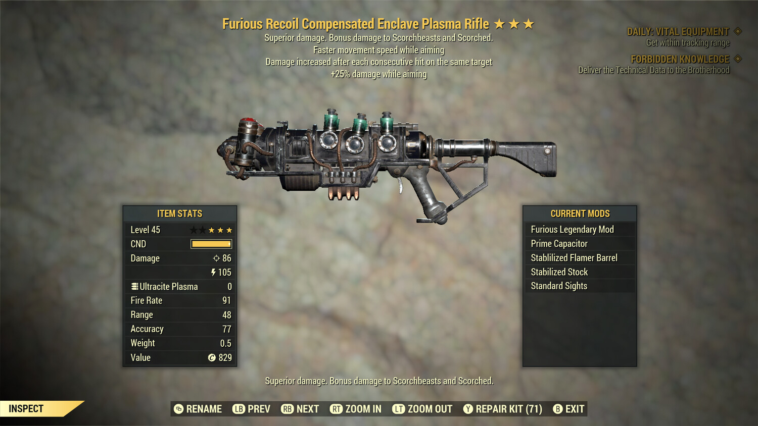 Furious 25/FMS Enclave Plasma Rifle With Flamer Barrel