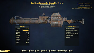 Quad Explosive 50 Railway Rifle