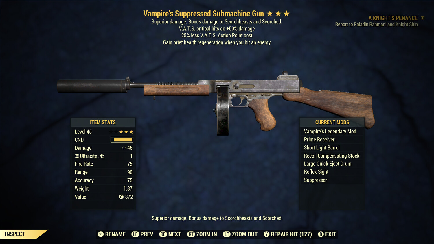 Vampire 50/25 Submachine Gun