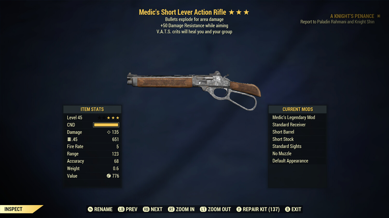 Medic Explosive 50 Lever Action Rifle