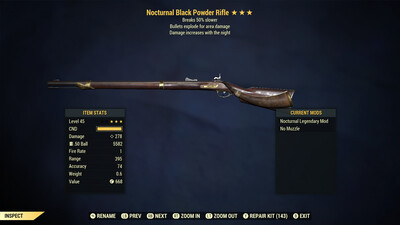Nocturnal Explosive Durability Black Powder Rifle