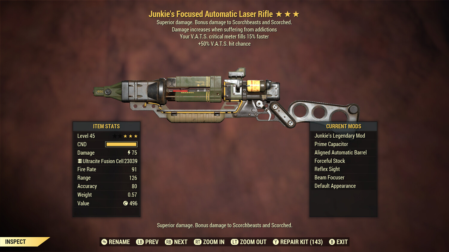 Junkie 50/15 Laser Rifle