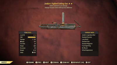Junkie Explosive Gatling gun