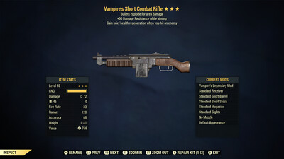 Vampire Explosive 50 Combat Rifle