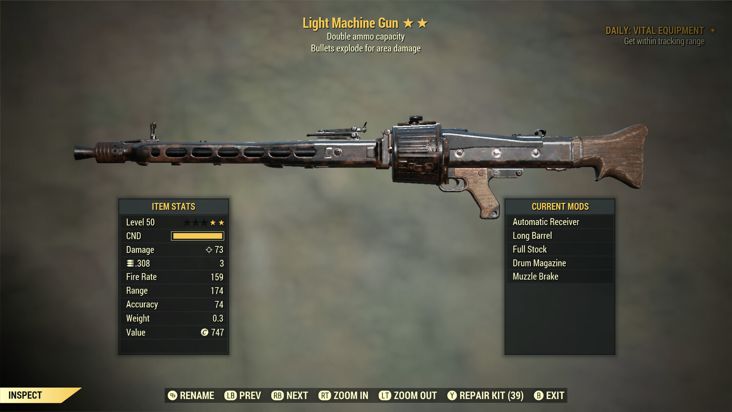 Legacy Beta Double Explosive Light Machine Gun