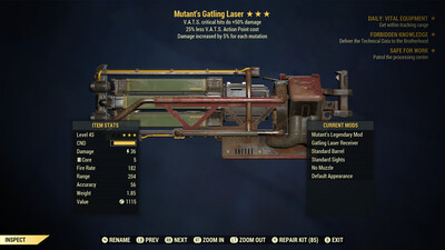 Mutant 50/25 Gatling Laser