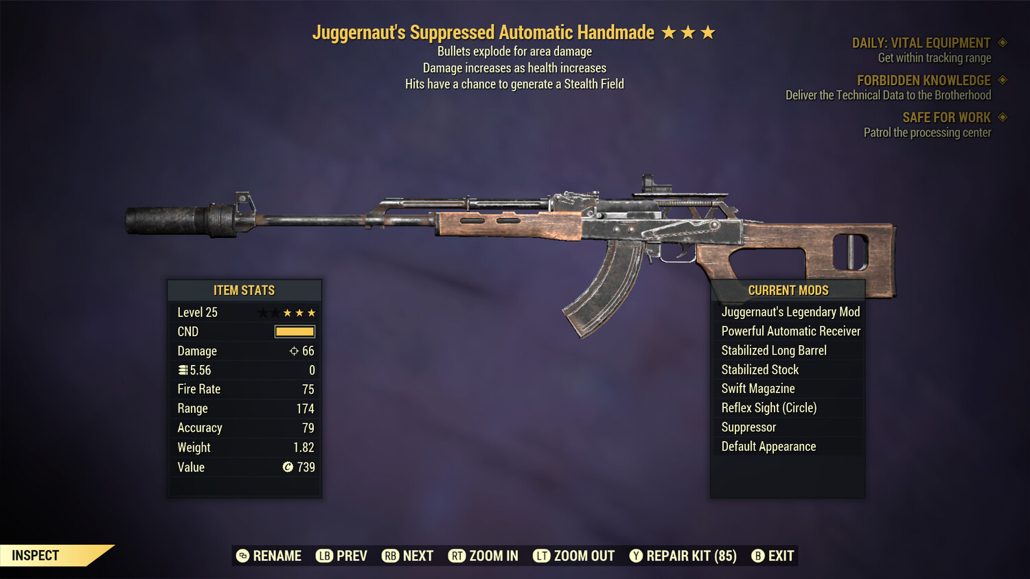 Juggernaut Explosive Stealth Handmade