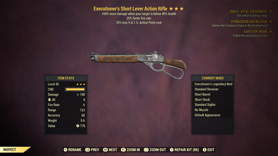 Executioners 25/25 Lever Action Rifle
