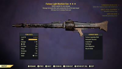 Furious Explosive 25 Light Machine Gun