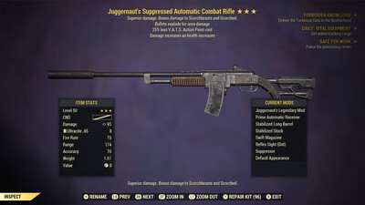 Juggernaut Explosive 25 Combat Rifle