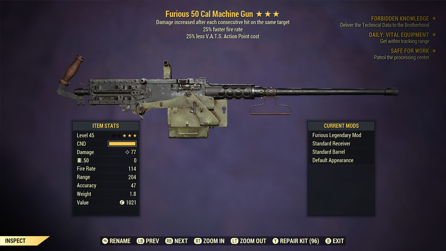 Furious 25/25 50-cal Machine Gun