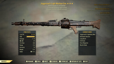 Juggernaut Explosive 50 Light Machine Gun