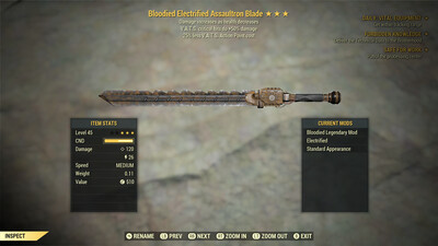 Bloodied 50/25 Assaultron Blade