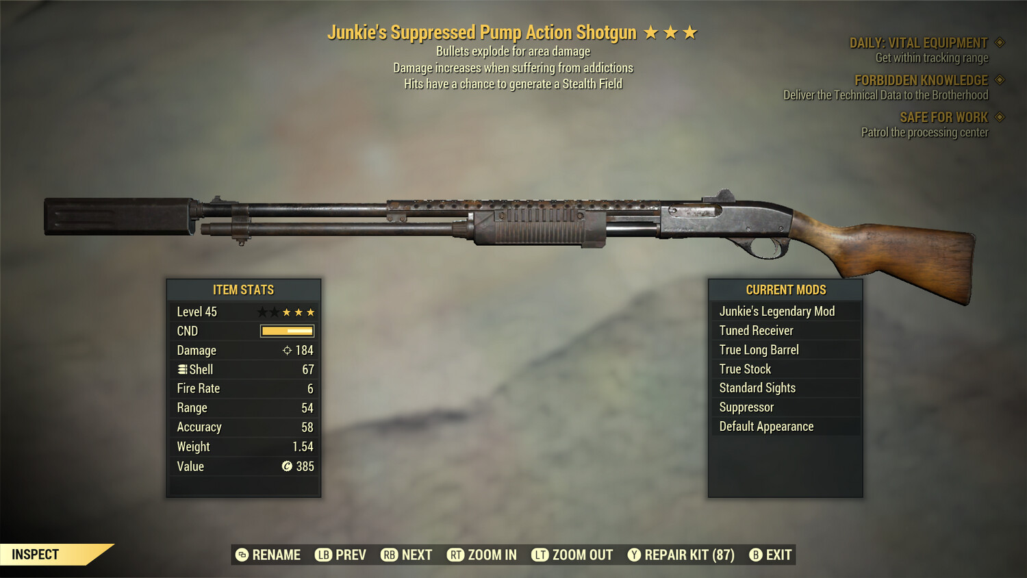 Junkie Explosive Stealth Pump Action Shotgun