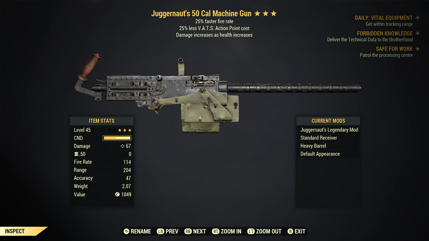 Juggernaut 25/25 50-cal Machine Gun