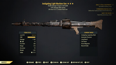 Instigating 25/25 Light Machine Gun
