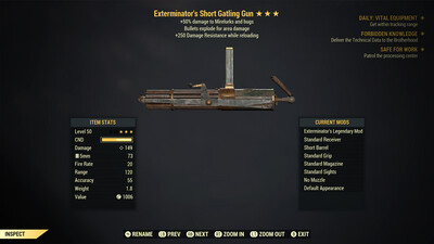 Exterminator Explosive 250 Gatling Gun