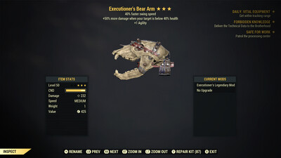 Executioners SS/1A Bear Arm