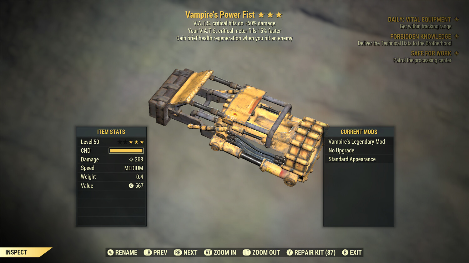 Vampire 50/15 Power Fist