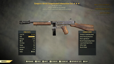 Vampire Explosive Durability Submachine Gun