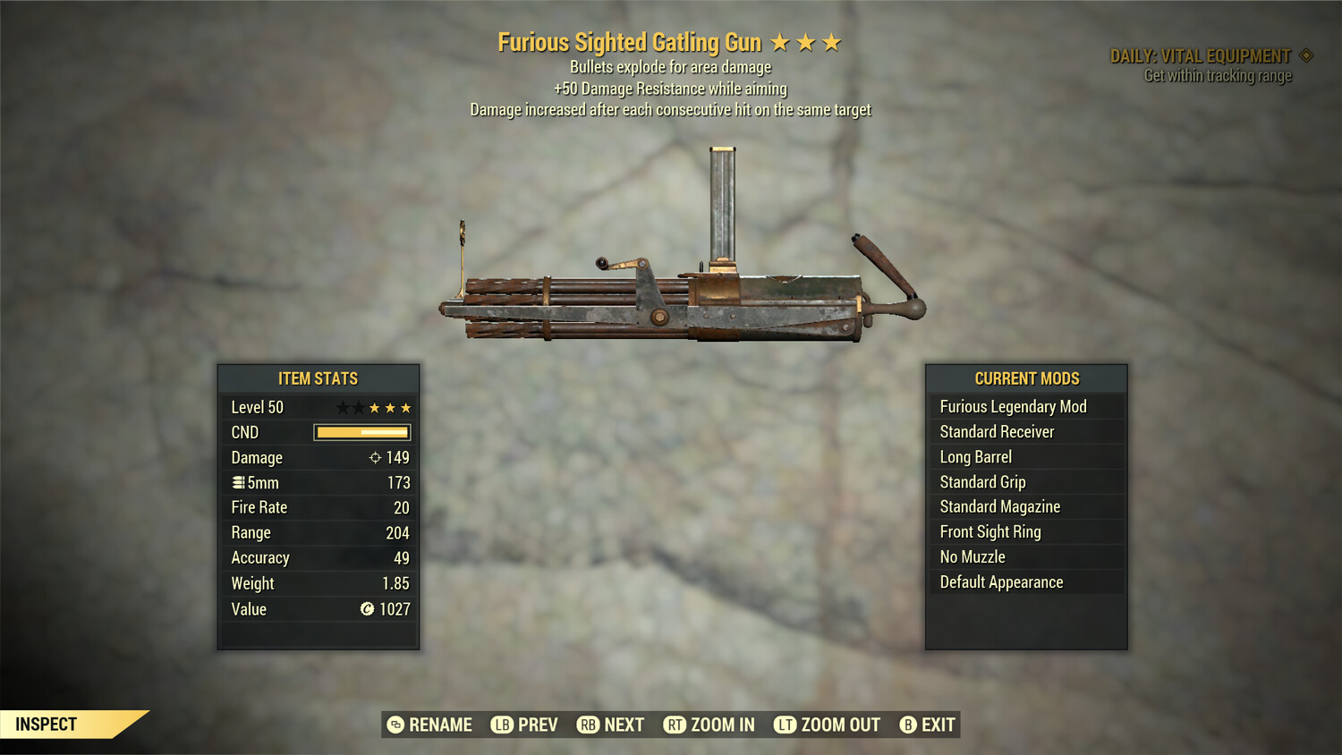 Furious Explosive 50 Gatling Gun