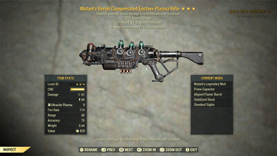 Mutant 25/25 Enclave Plasma Rifle With Flamer Mod