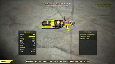 Gourmand 50/250 Tesla Rifle