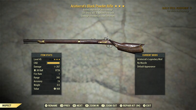 Aristocrat Explosive 25 Black Powder Rifle Legacy Range 