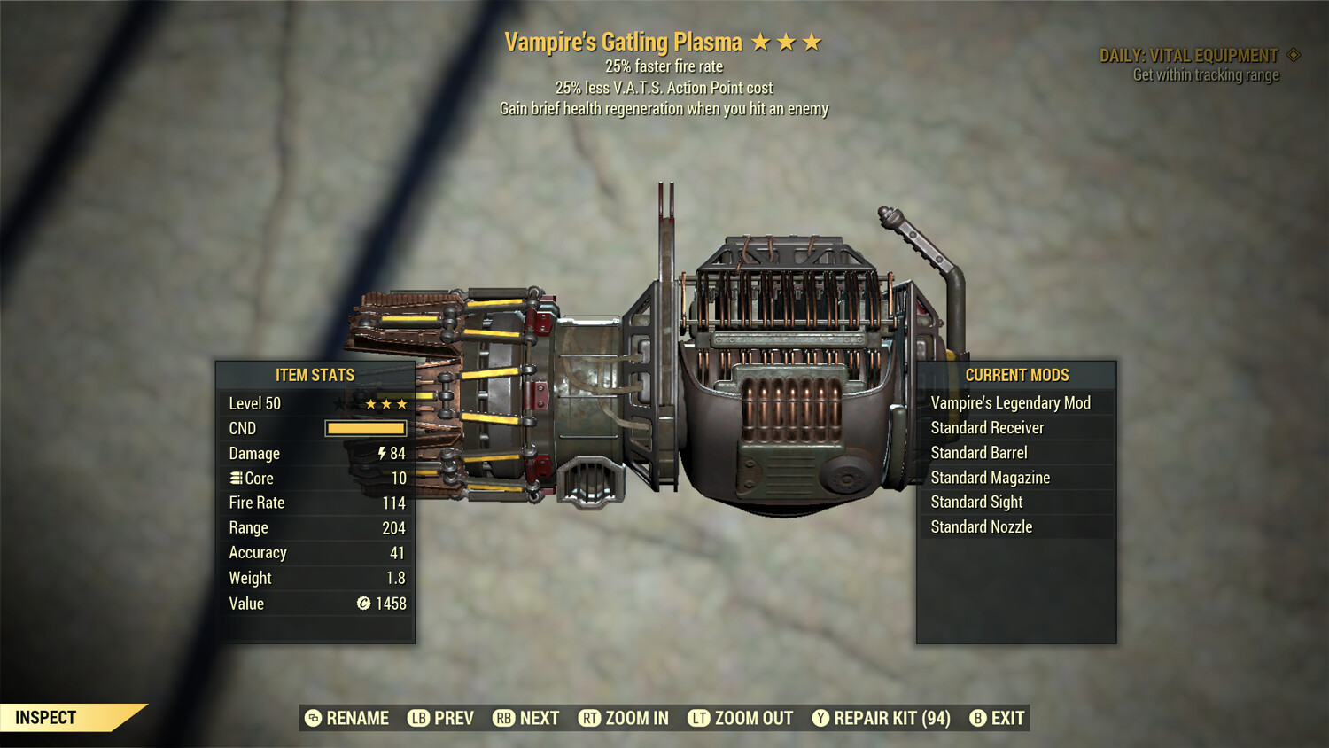 Vampire 25/25 Gatling Plasma