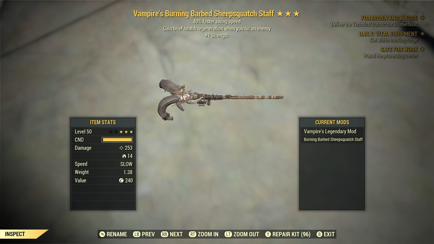 Vampire 1S/SS Sheepsquatch Staff