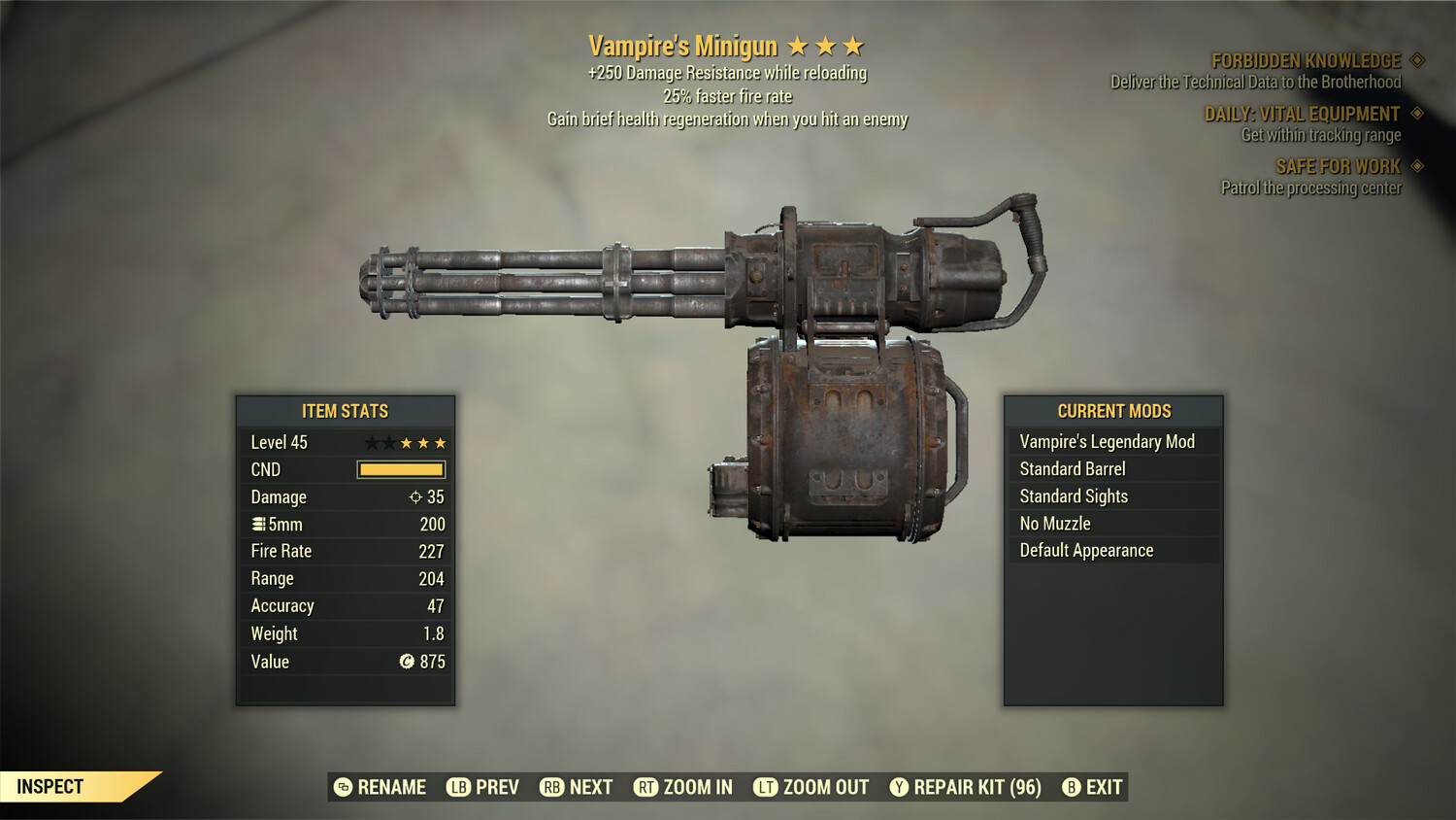 Vampire 25/250 Minigun