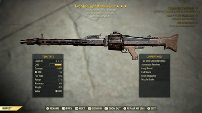 Two Shot Explosive 90 Light Machine Gun Lvl 50