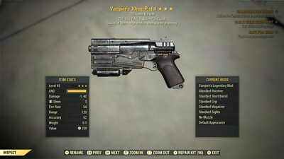 Vampire 25/25 10mm Pistol