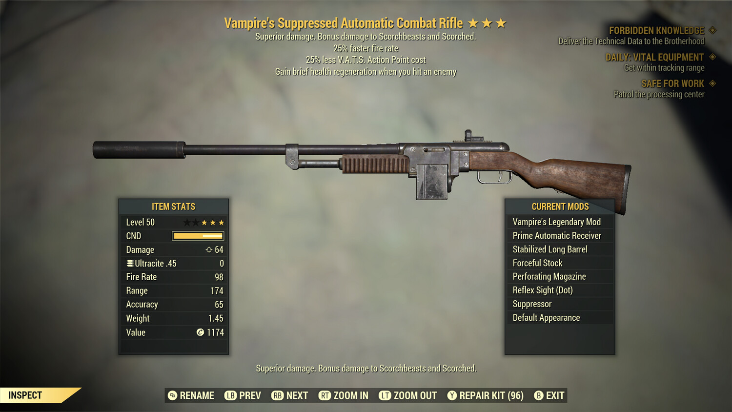 Vampire 25/25 Combat Rifle