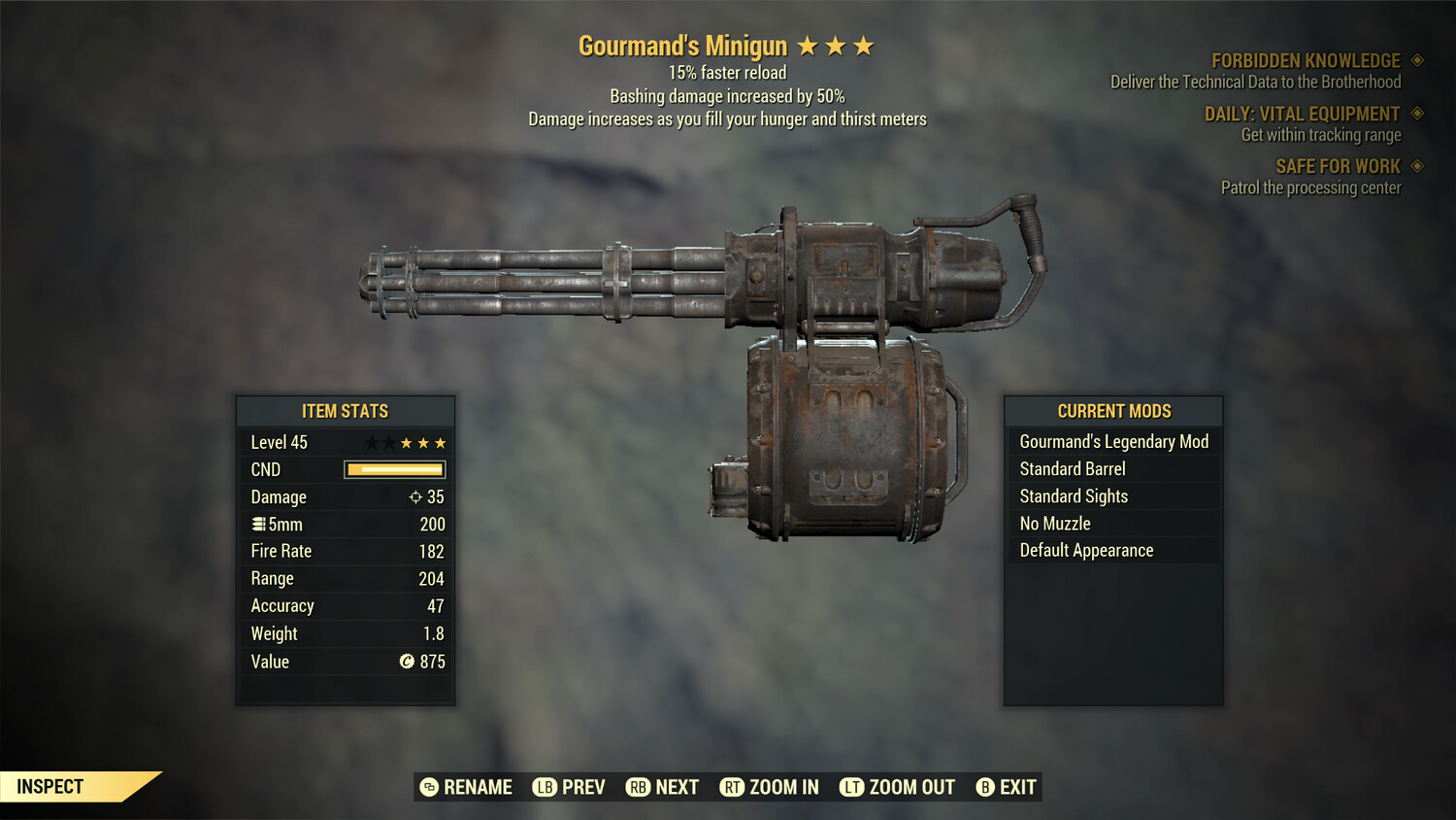 Gourmand Bash/15 Minigun