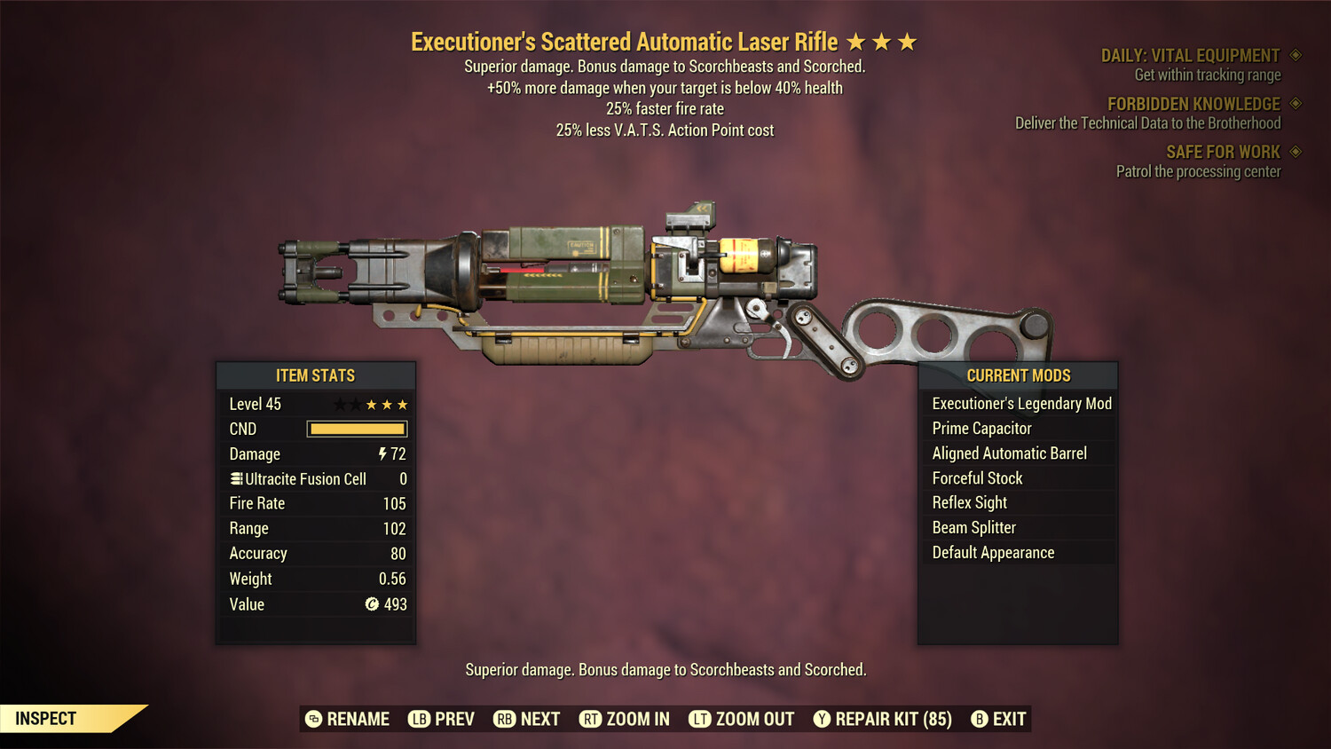 Executioners 25/25 Laser Rifle