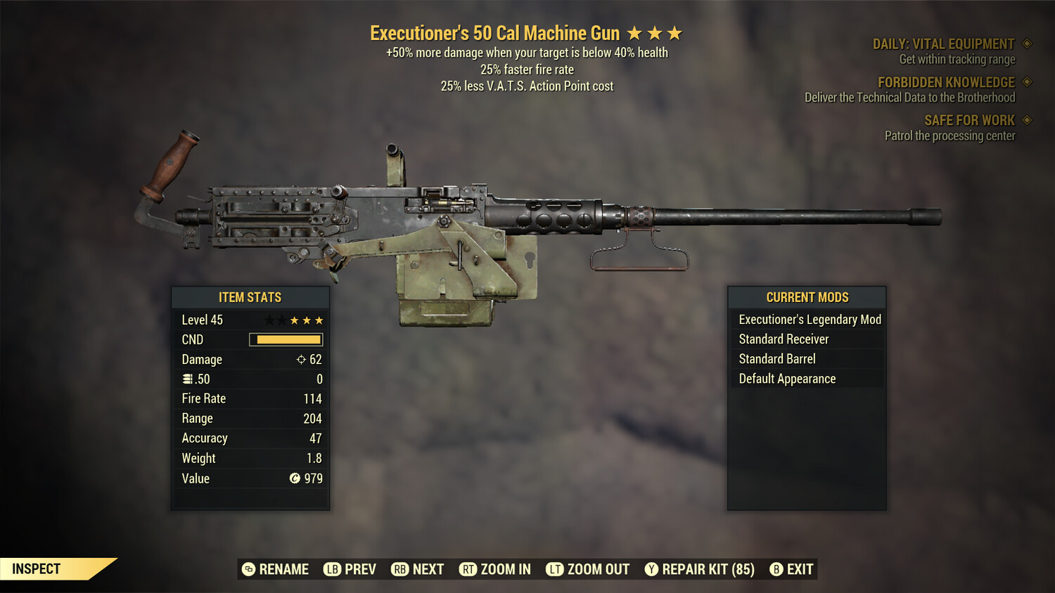 Executioners 25/25 50-cal Machine Gun