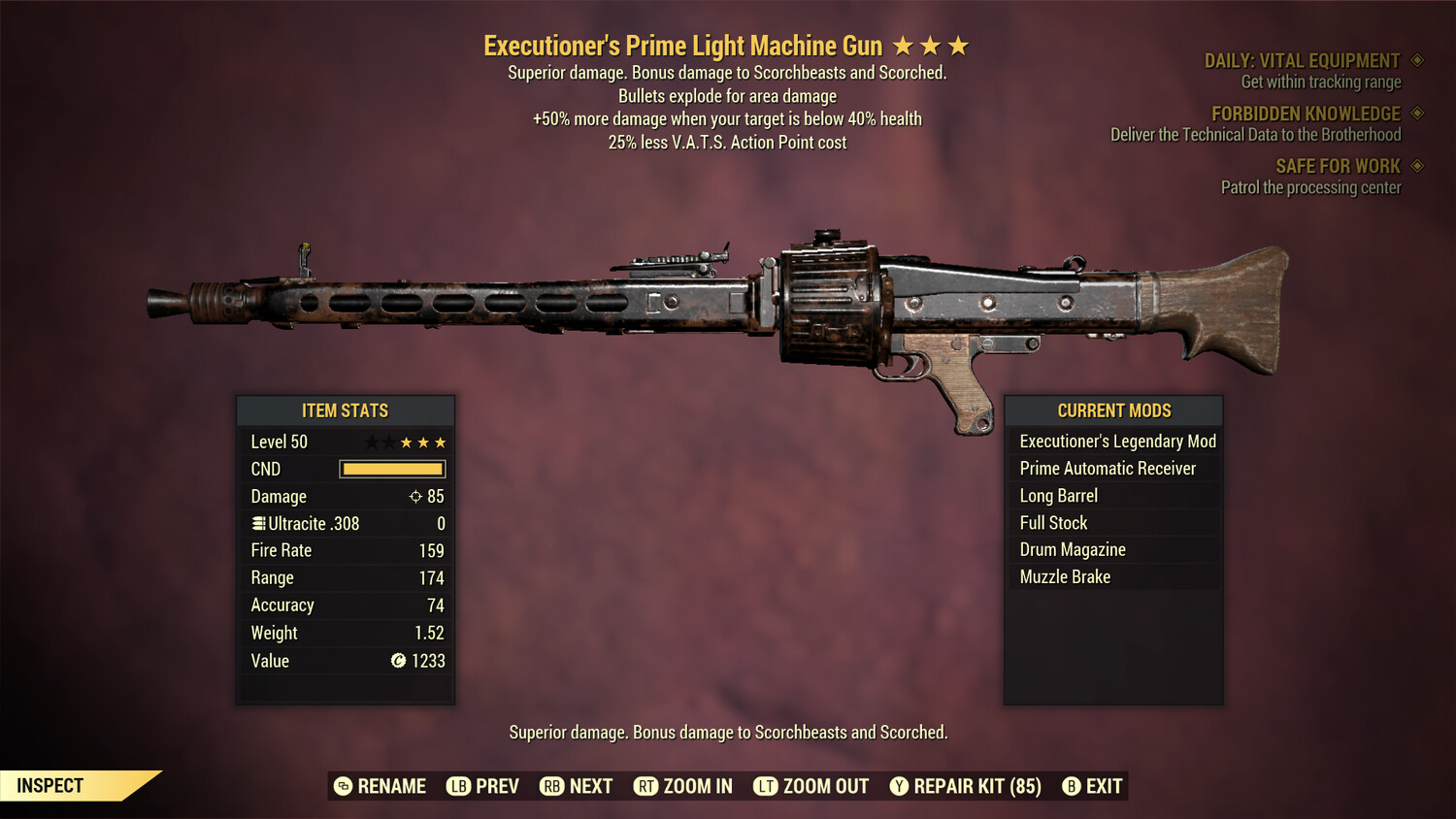 Executioners Explosive 25 Light Machine Gun