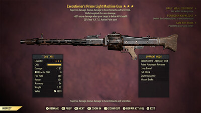 Executioners Explosive 25 Light Machine Gun