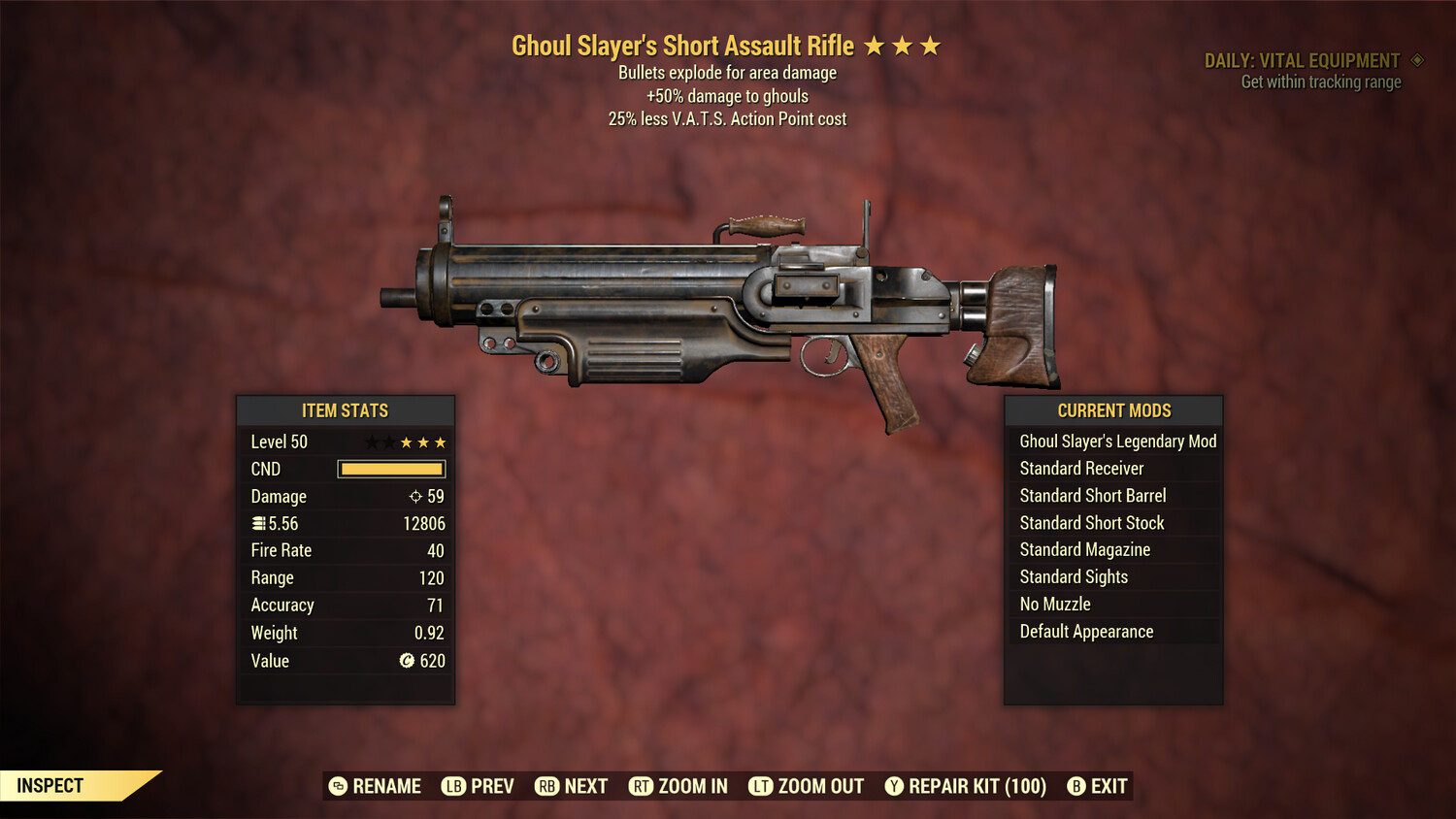 Ghoul Slayers Explosive 25 Assault Rifle