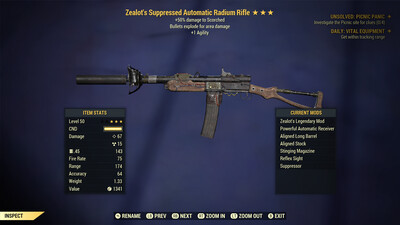 Legacy Zealots Explosive 1A Radium Rifle