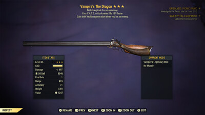 Legacy Vampire Explosive 15 The Dragon