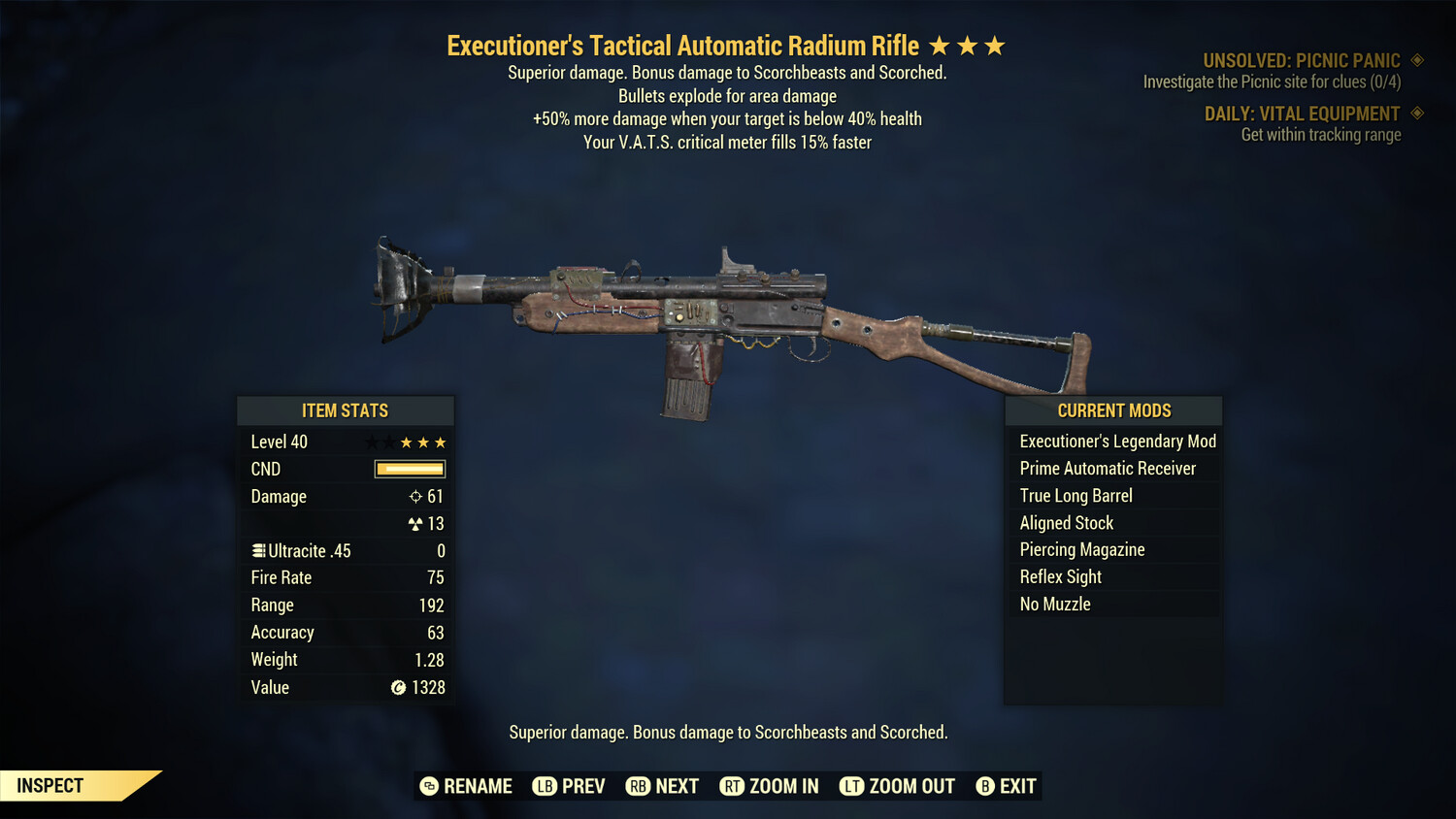 Legacy Executioners Explosive 15 Radium Rifle