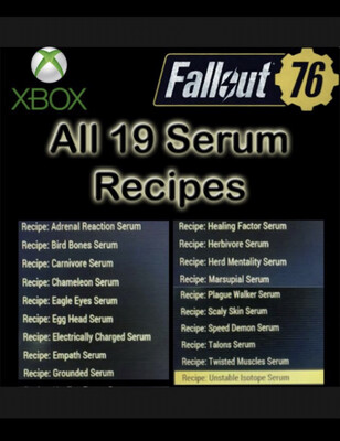 3X Serum Recipe Sets (57 Recipes Total)