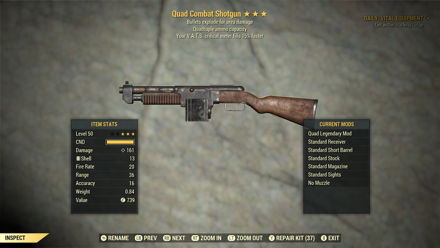 Quad Explosive 15c Combat Shotgun