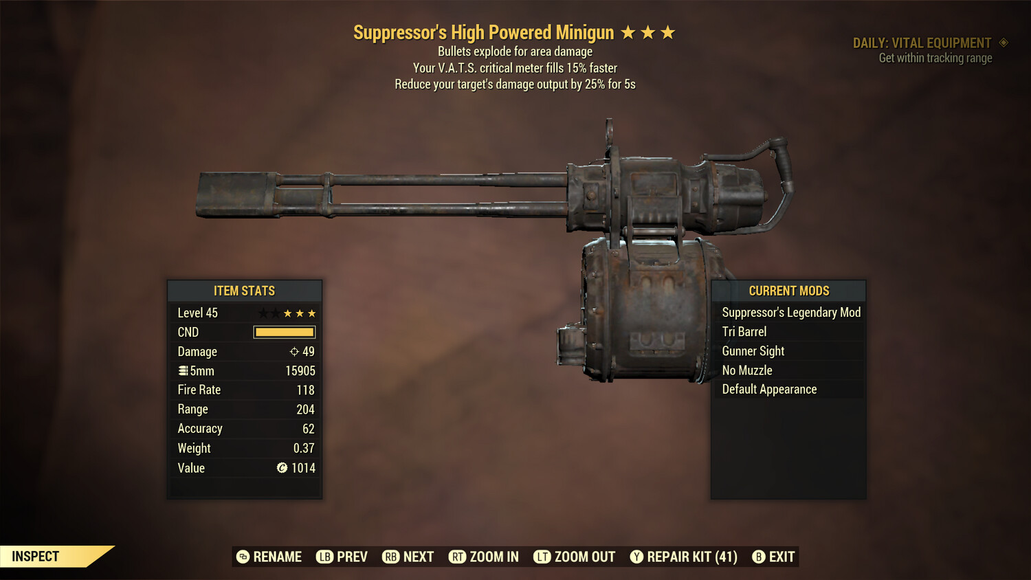 Suppressors Explosive 15 Minigun